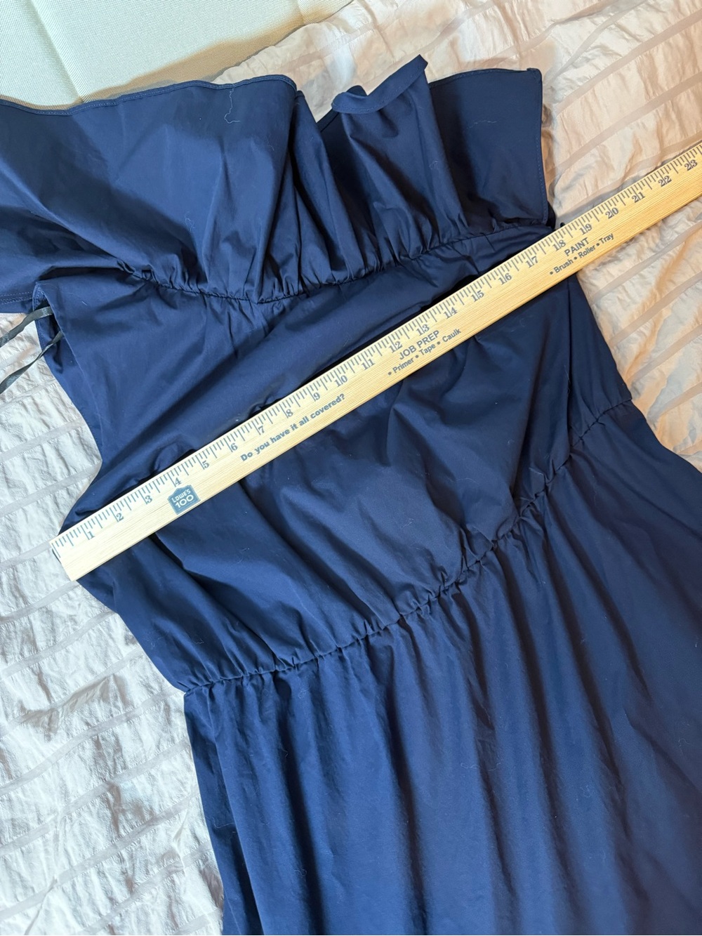 City Chic One-Shoulder Ruffle Maxi Dress in Navy with Pockets - Picture 11 of 13
